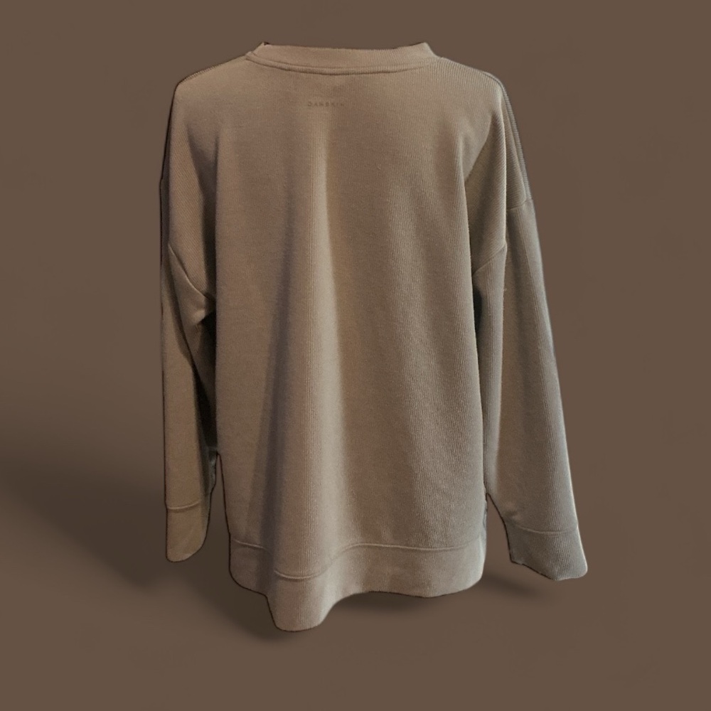 Danskin Beige Ribbed Top XL - Picture 3 of 8